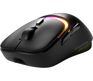 Glorious Glorious Gaming - draadloze gamingmuis Model D3 - Uitwisselbaar InfinitePlay-batterijsysteem, 8k polling, 130M click optische schakelaars, licht gewicht van 69 g, 30K DPI optische sensor, RGB - Zwart