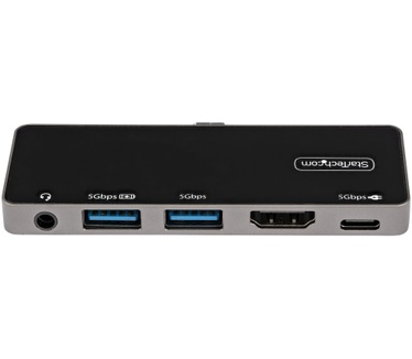Startech.com USB C Multiport Adapter - USB-C naar 4K 60Hz HDMI 2.0, 100W Power Delivery Pass-Through, 3-Port USB 3.0 Hub met Audio - USB-C Mini Dock - USB Type-C Travel Dock