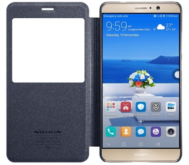 Nillkin New Sparkle S-View Book Case voor Huawei Mate 9 - Zwart Grijs