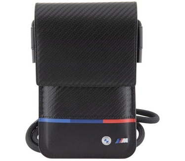 BMW Carbon Tricolor Heuptas (Scherm tot 7 Inch) - Zwart Zwart