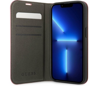 Guess PU Crocodile Book Case - Apple iPhone 14 Pro (6.1") - Roze Roze