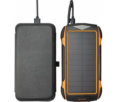 4smarts Solar Powerbank 20.000 mAh met Draadloos Opladen 10W
