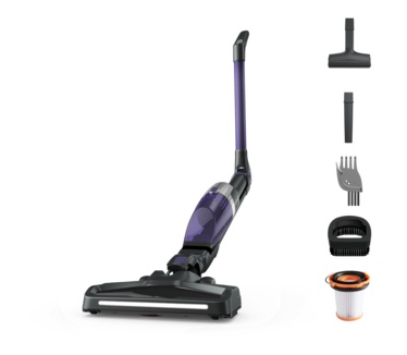 Rowenta X-Trem Compact RH1238 2-in-1 draadloze steelstofzuiger, ultracompact, flexibele buis, geschikt voor verschillende oppervlakken, batterij met lange levensduur