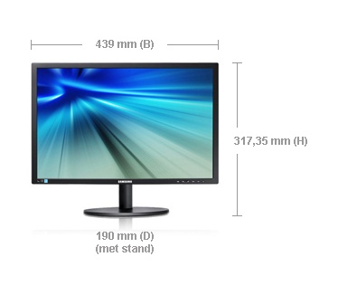 Samsung Syncmaster S19B420BW Zwart