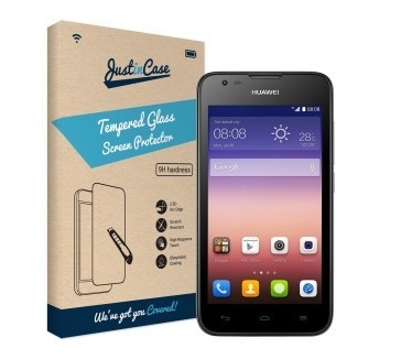 Just in Case Tempered Glass Huawei Ascend Y550 - Arc Edge