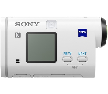 Sony AS200V Action Cam met Wi-Fi en GPS + fietsbevestigingsset Wit