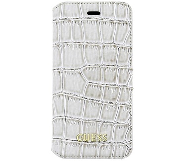 Guess Originele Croco Bookcase Hoesje voor de iPhone 6 / 6S - Beige Beige