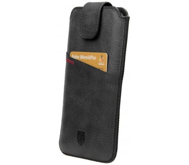 Rosso Select Insteek Hoesje Echt Leer Pasjes Zwart (Samsung Galaxy S7) Zwart