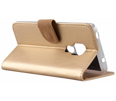 Luxe Lederen Bookcase hoesje voor de Huawei Mate 20 - Goud (Huawei Mate 20) Goud