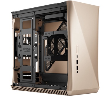 Fractal Design Era ITX Goud - Tempered Glass