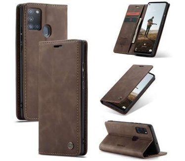 Caseme Samsung Galaxy A21s Retro Wallet Case - Coffee