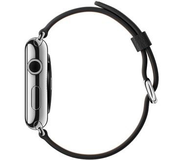 Apple Watch (klassieke gesp, 38mm) Zilver (Zwart)