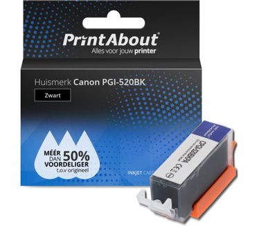 PrintAbout Huismerk Canon PGI-520BK Inktcartridge Zwart