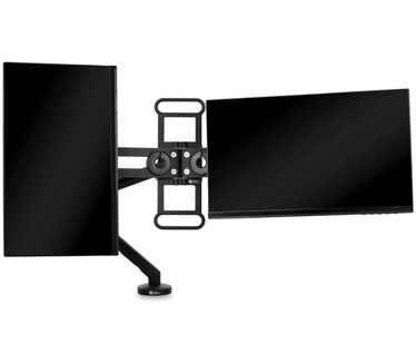 BakkerElkhuizen BE Universal Crossbar, Twee schermen met slechts één monitorarm.