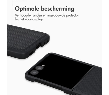 Accezz Grid Backcover voor de Samsung Galaxy Z Flip 8 - Zwart