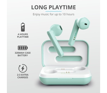 Trust Primo Touch Bluetooth Wireless Earphones (Mint)