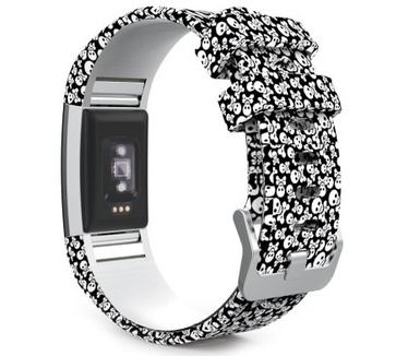 qMust Fitbit Charge 2 Bandje Doodskop - sportbandje