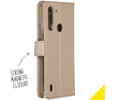 Accezz Wallet Softcase Booktype (Moto G8 Power Lite) Goud