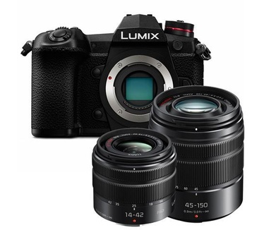 Panasonic Lumix G DC-G9 + 14-42mm F/3.5-5.6 + 45-200mm f/4.0-5.6 Zwart