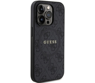 Guess 4G MagSafe Back Case - Apple iPhone 15 Pro Max (6.7") Zwart Zwart