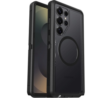 Otterbox Defender XT Series with Magnets voor Galaxy S25 Ultra, Dark Side (Clear / Black) (Galaxy S25 Ultra) Transparant