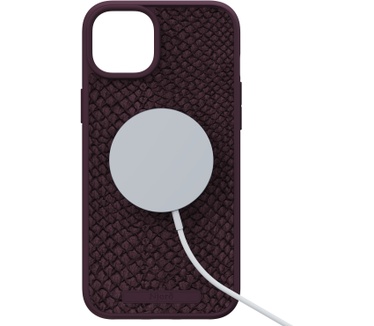 Njord byElements Salmon Leather Magsafe Case for iPhone 15 Plus, Rust