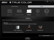MSI PS63 kalibratiesoftware