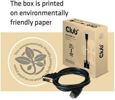 Club 3D cac-1210 kabel, DVI stekker op HDMI stekker, 1.4, 2 m Zwart