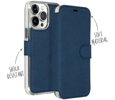 Accezz Xtreme Wallet Bookcase iPhone 14 Pro Max - Donkerblauw
