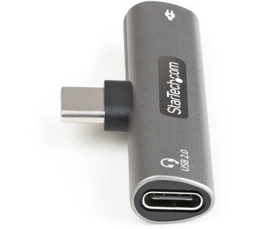 Startech.com USB-C Audio & Oplaadadapter - USB-C Audio Adapter met USB-C Koptelefoon/Headset Poort en 60W USB Type-C Power Delivery Pass-through - Voor USB-C Telefoon/Tablet/Laptop