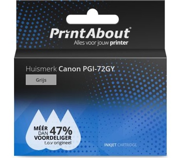 PrintAbout Huismerk Canon PGI-72GY Inktcartridge Grijs