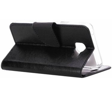 Luxe Lederen Bookcase hoesje voor de Samsung Galaxy A3 (2016) - Zwart (Samsung Galaxy A3 (2016)) Zwart
