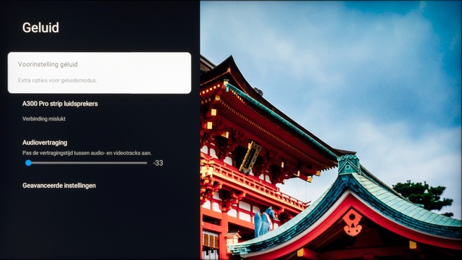 TCL A300 Pro geluidsinstellingen