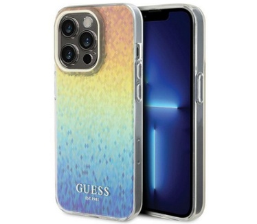 Guess Faceted Mirror Back Case - iPhone 15 Pro (6.1") - Rainbow Multi-color