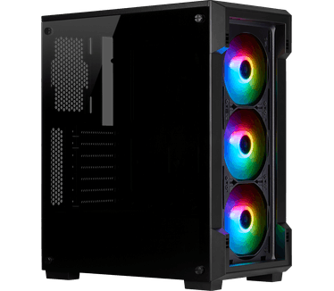 Corsair iCUE iCUE 220T RGB Tempered Glass Mid-Tower Smart Case — Black