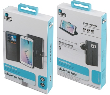 BeHello Samsung Galaxy S6 Edge Wallet Case Black
