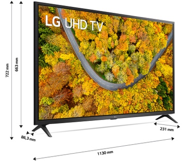 LG 50UP75006LF Zwart