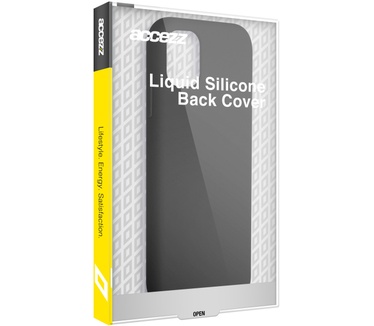 Accezz Liquid Silicone Backcover Samsung Galaxy S22 - Zwart