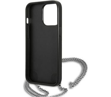 Karl Lagerfeld Textured met Chain - iPhone 13 Pro (6.1") - Zwart Zwart