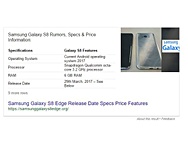 Google-zoekresultaat voor Galaxy S8