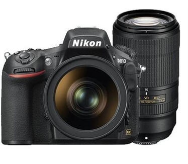 Nikon D810 + 24-70mm F/2.8G ED + 70-300mm F/4.5-6.3E ED VR Zwart