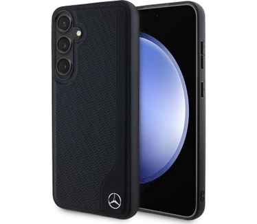 Mercedes-Benz Debossed Line Back Case - Galaxy S24 Plus - Zwart Zwart