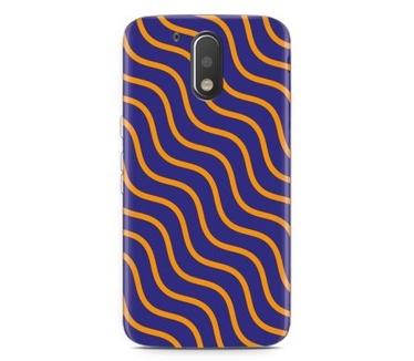 Just in Case Motorola Moto G4 Play Hoesje blauw oranje lijnen