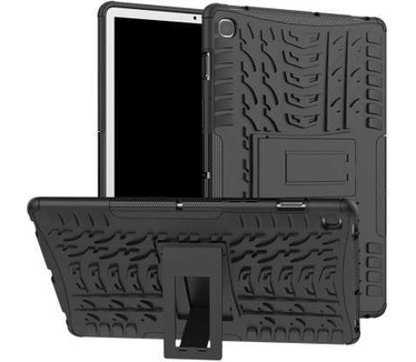 qMust Samsung Galaxy Tab S5e Hoes Rugged Hybrid Case Zwart