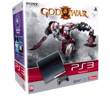 Sony PlayStation 3 Slim 250 GB + God Of War 3 Zwart