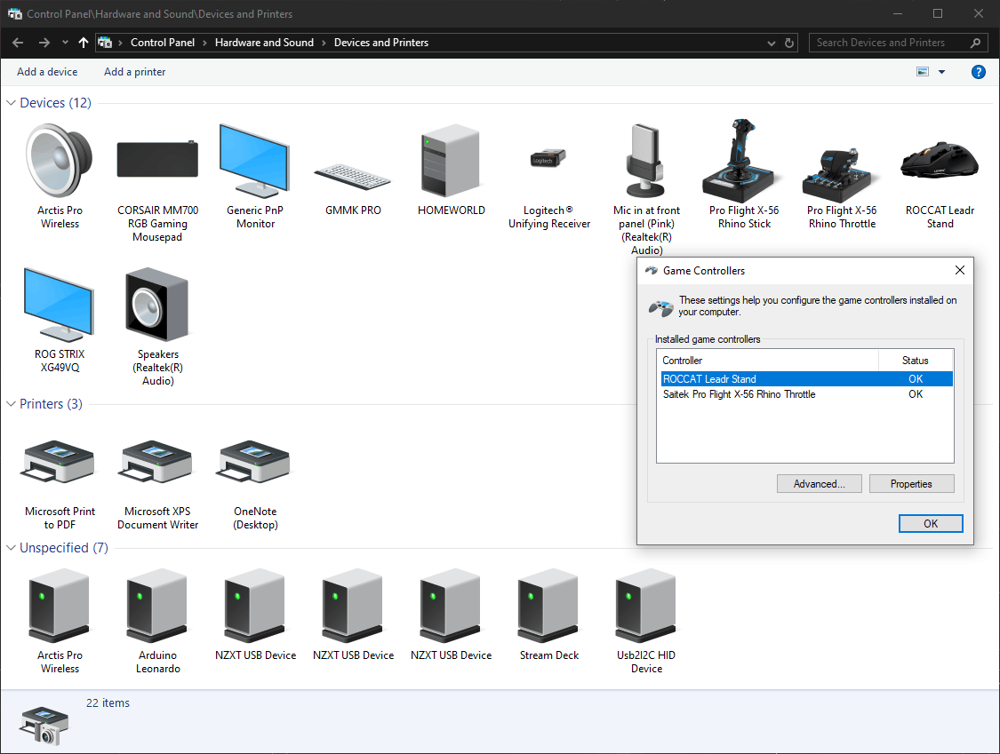 WIn10 - Game controller overzicht mist controllers - Windows clients - GoT