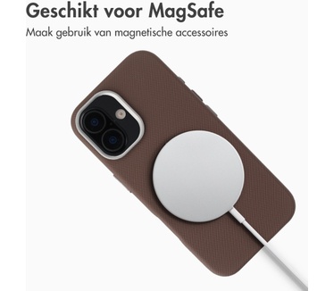 Accezz Mesh Backcover met MagSafe voor de Apple iPhone 16 - Bruin