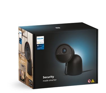 Philips Hue Secure Camera - bedraad met voet, zwart