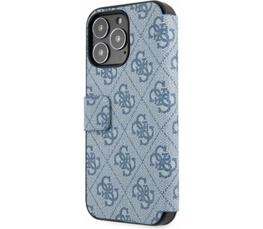 Guess 4G Metal Logo Book Case Apple iPhone 13 Pro (6.1") - Blauw Blauw