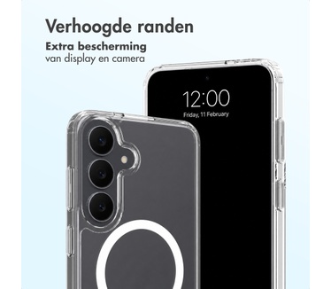 Accezz Xtreme Impact Backcover met MagSafe voor de Samsung Galaxy S26 FE - Transparant